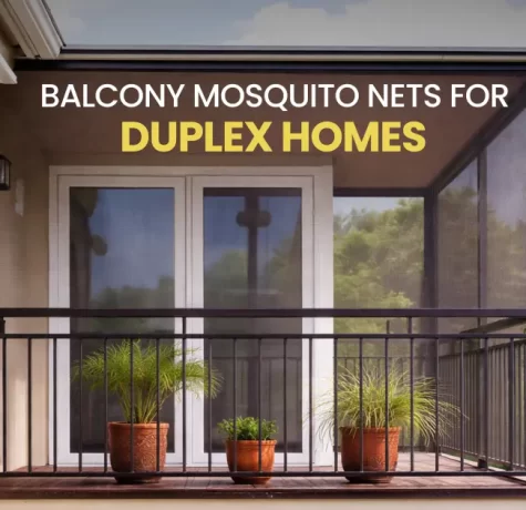 Balcony mosquito nets for duplex homes