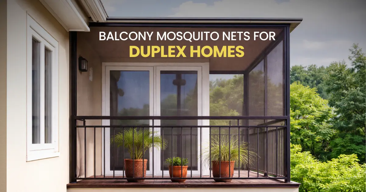 Balcony mosquito nets for duplex homes