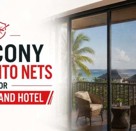balcony mosquito nets for resort and hotel