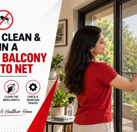 how to clean & maintain a sliding balcony mosquito net